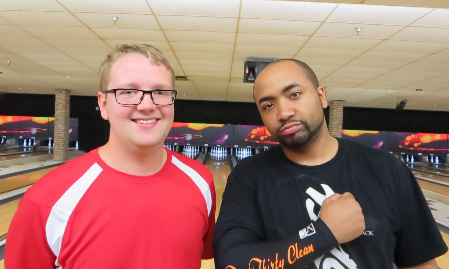 Runner up Charles Easton on the left, and Champion Elliot Smith on the right