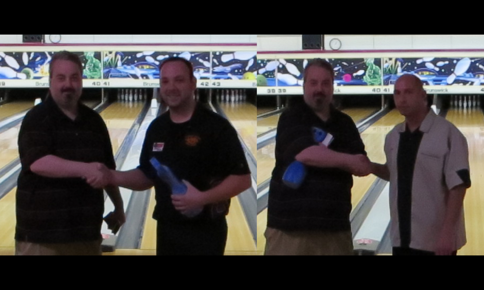 Tournament Director Brian Regan with Champion JR Raymond and Runner-Up Jason Flaugh